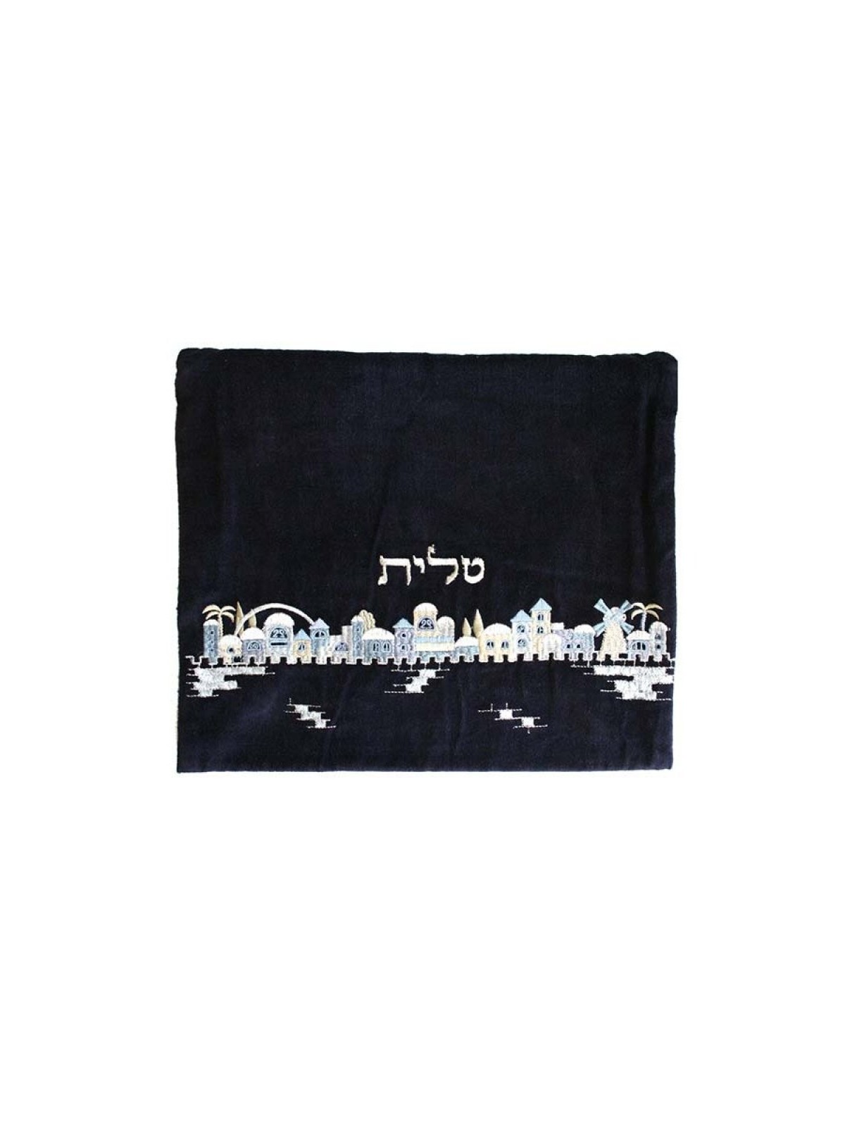 יאיר עמנואל קטיפה כחולה כהה טלית ות... | תיקי טלית ותפילין
